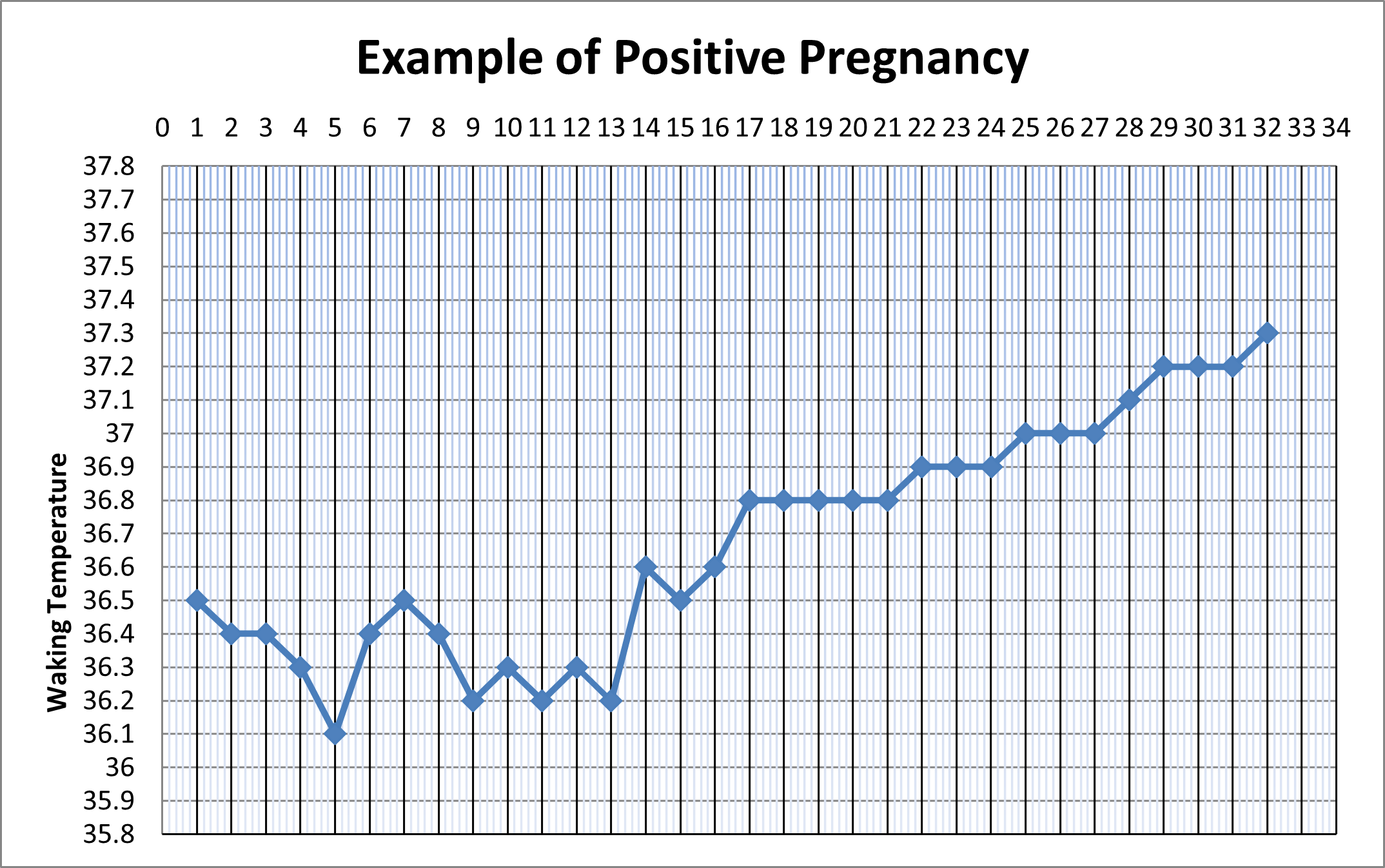 Example of positive pregnancy